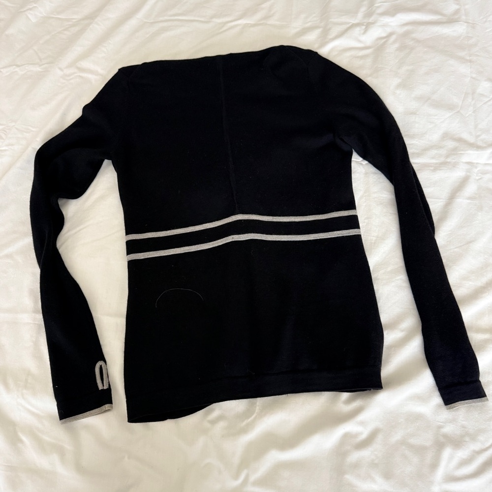 Patagonia Black Wool Sweater Jacket 100% Merino Wool Ladies M - Picture 4 of 8